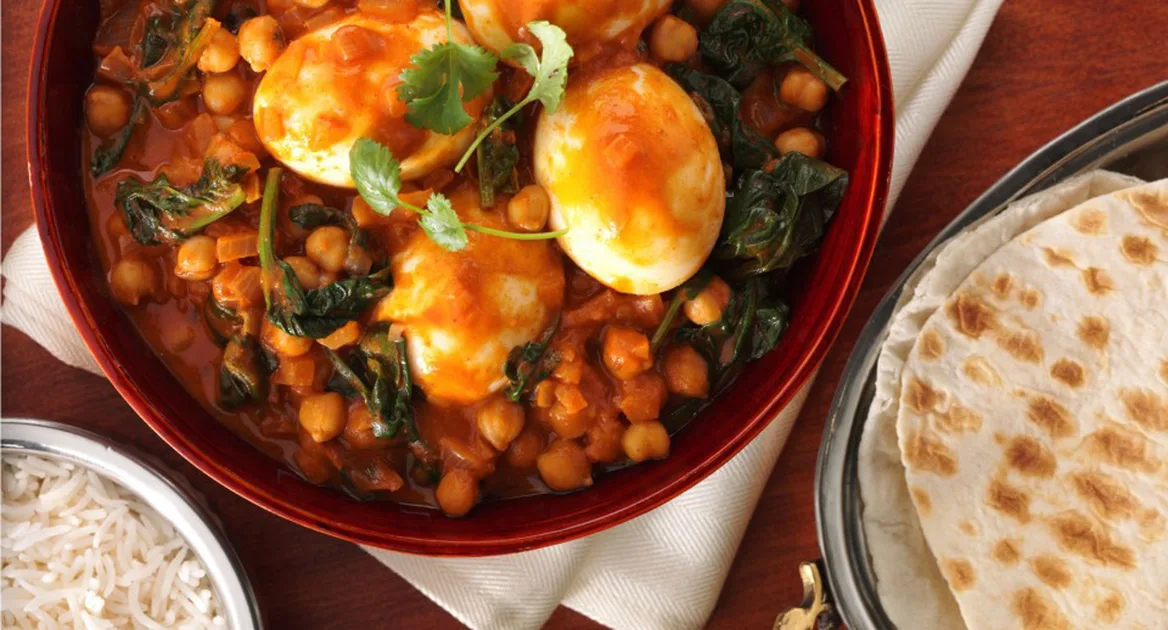 Mild Egg Korma with Chickpeas and Spinach - Better Homes & Gardens Australia