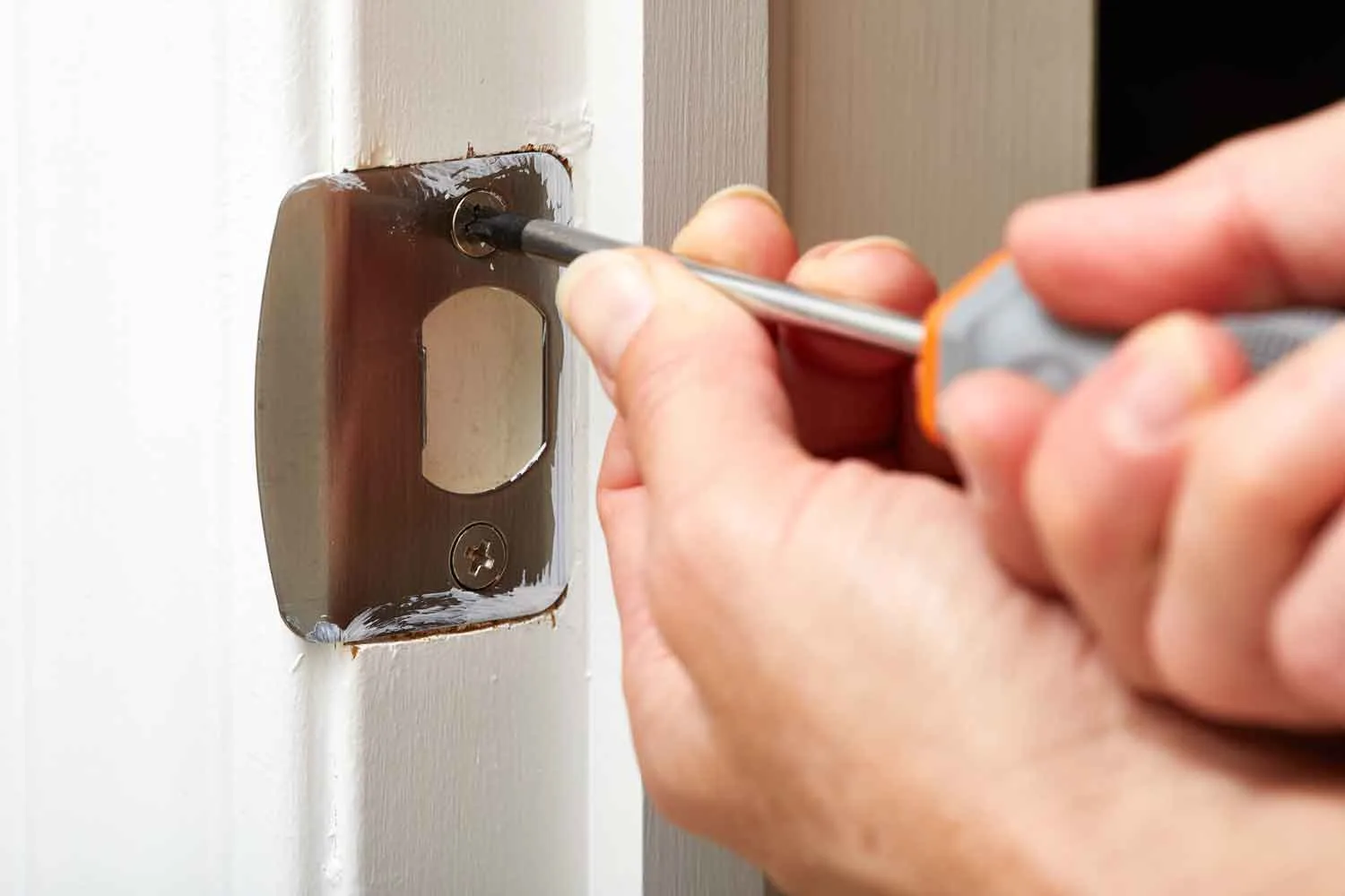 Fix a door strike plate