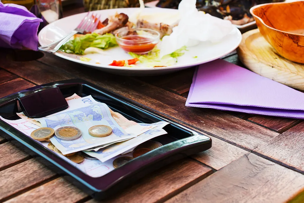 money on table