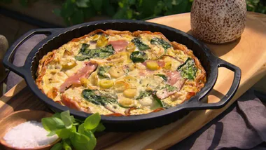 Ham & vegetable quiche