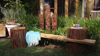 Stencil totem poles