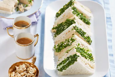 Chicken and cashew sandwiches