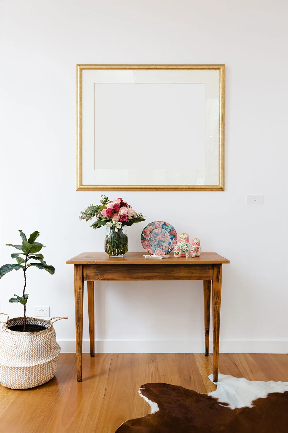 Console table in hallway