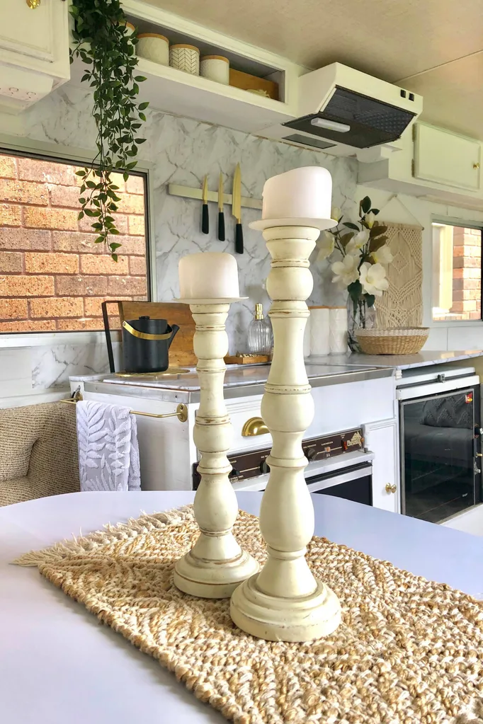 kmart caravan makeover candle sticks