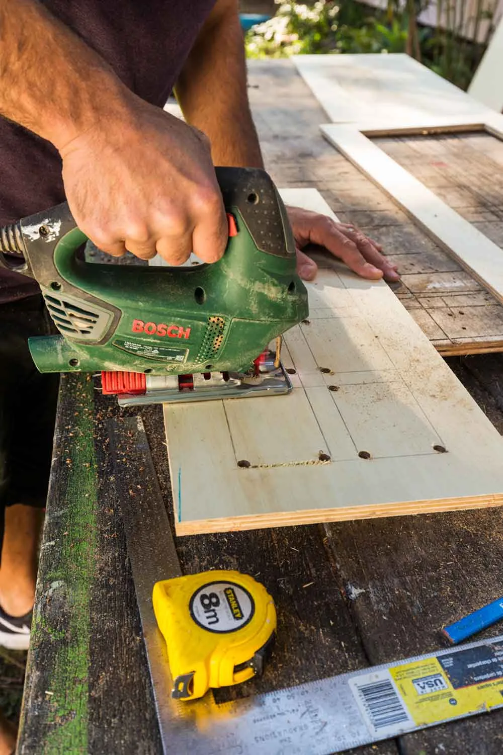 Cutting plywood