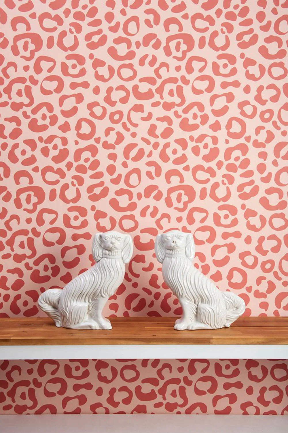 CHUNKY CHEETAH TERRACOTTA REMOVABLE WALLPAPER