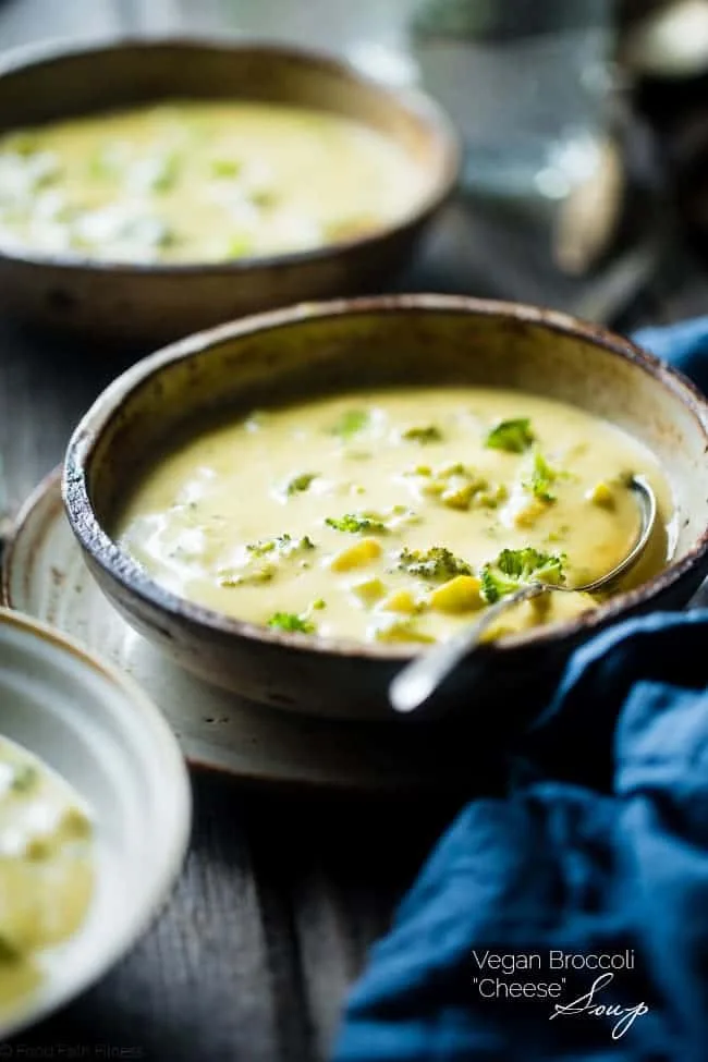 vegan broccoli cheese soup