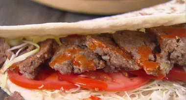 Homemade doner kebab