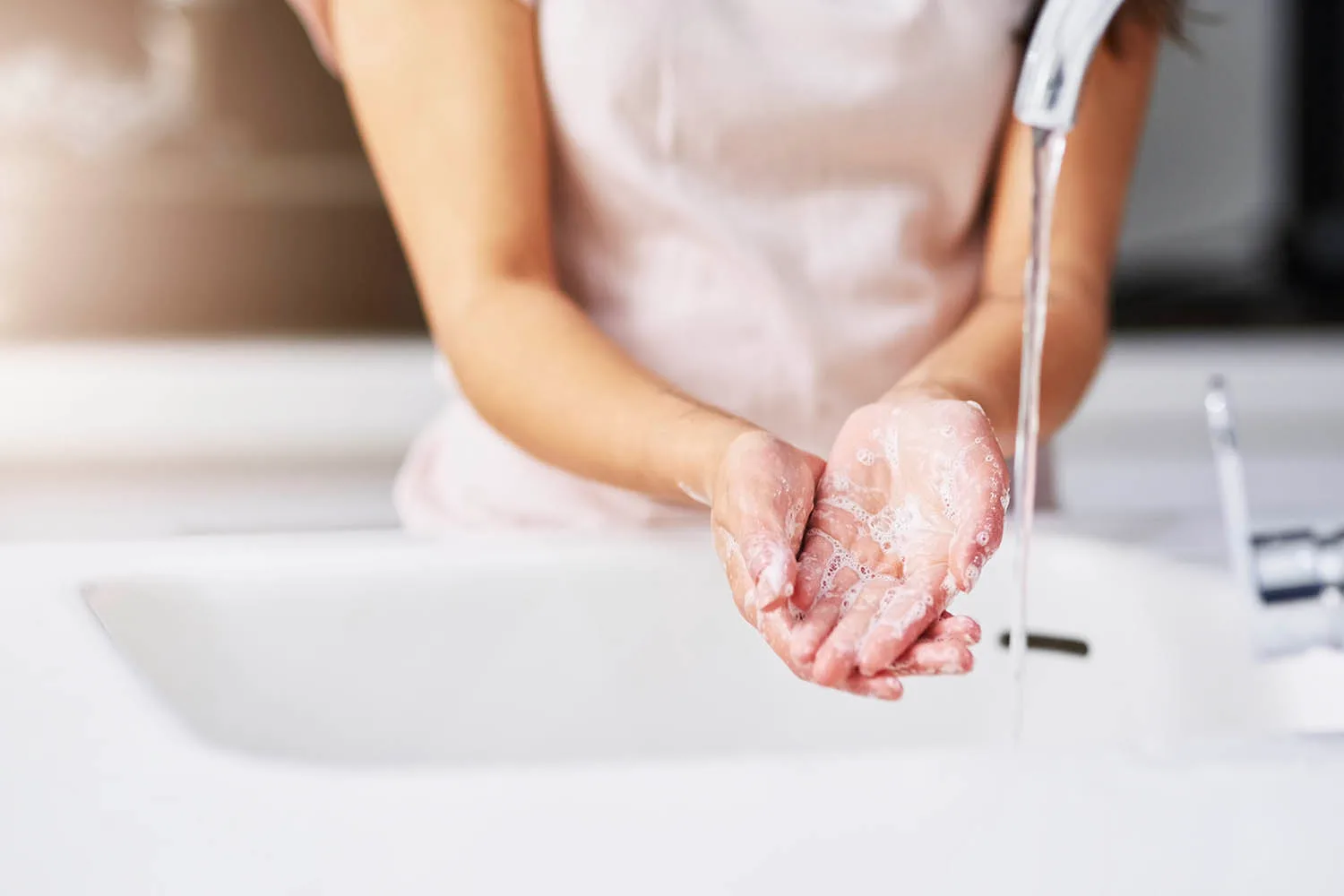 washing hands