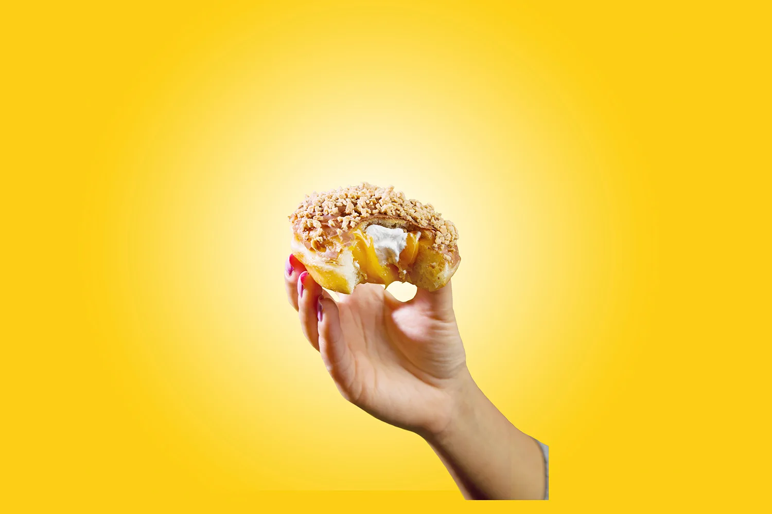 Golden Gaytime Krispy Kreme . original glazed doughnut