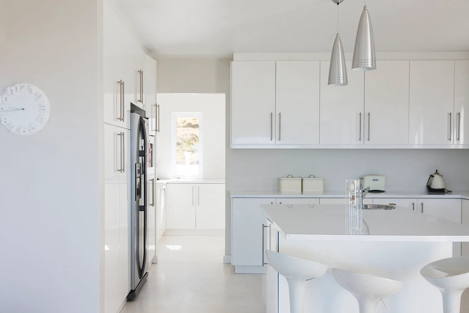 clean white kitchen