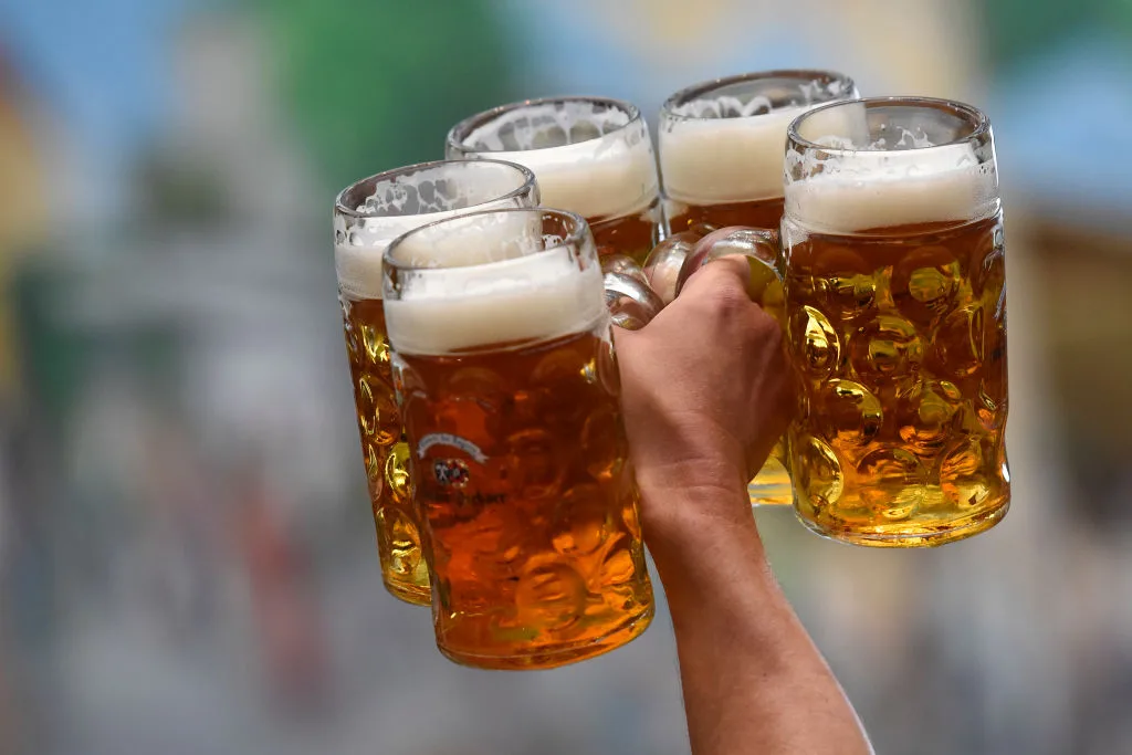 Pints of beer at Oktoberfest 2017