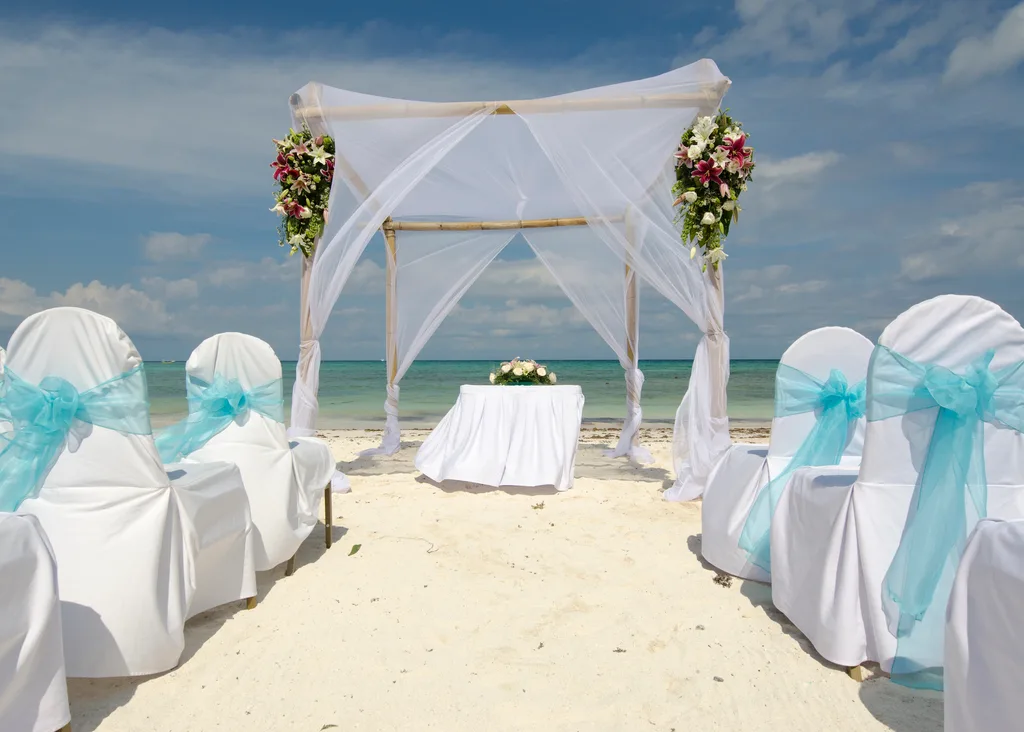 A beach wedding