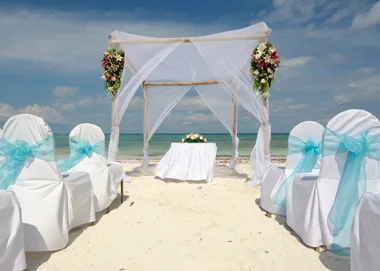A beach wedding