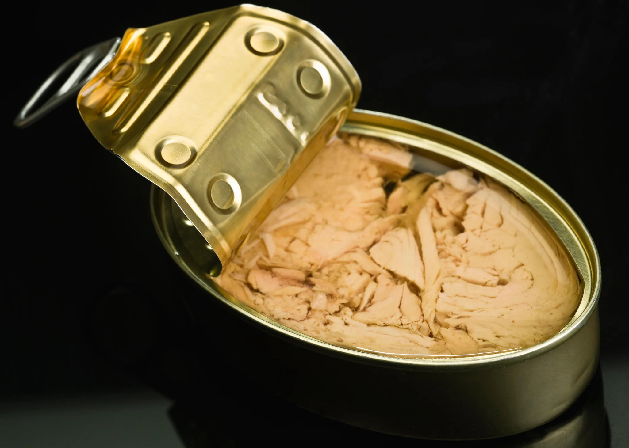 A can of white tuna in a tin