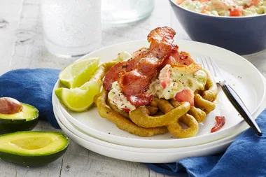 How to make savoury avocado funnel cakes