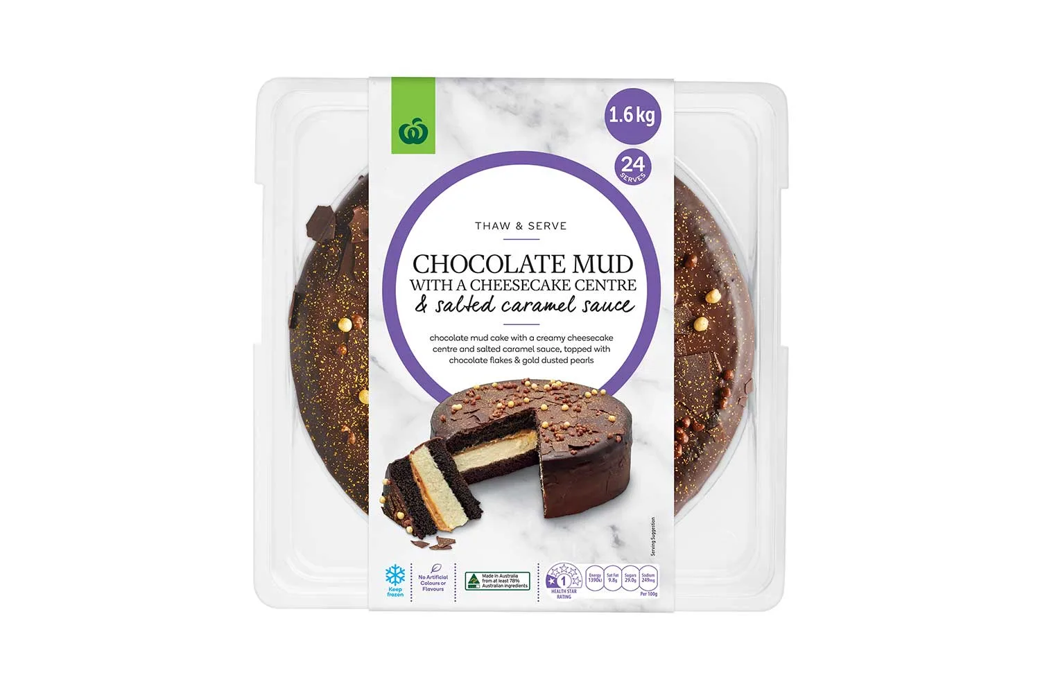 Woolworths Chocolate mud with a cheesecake centre