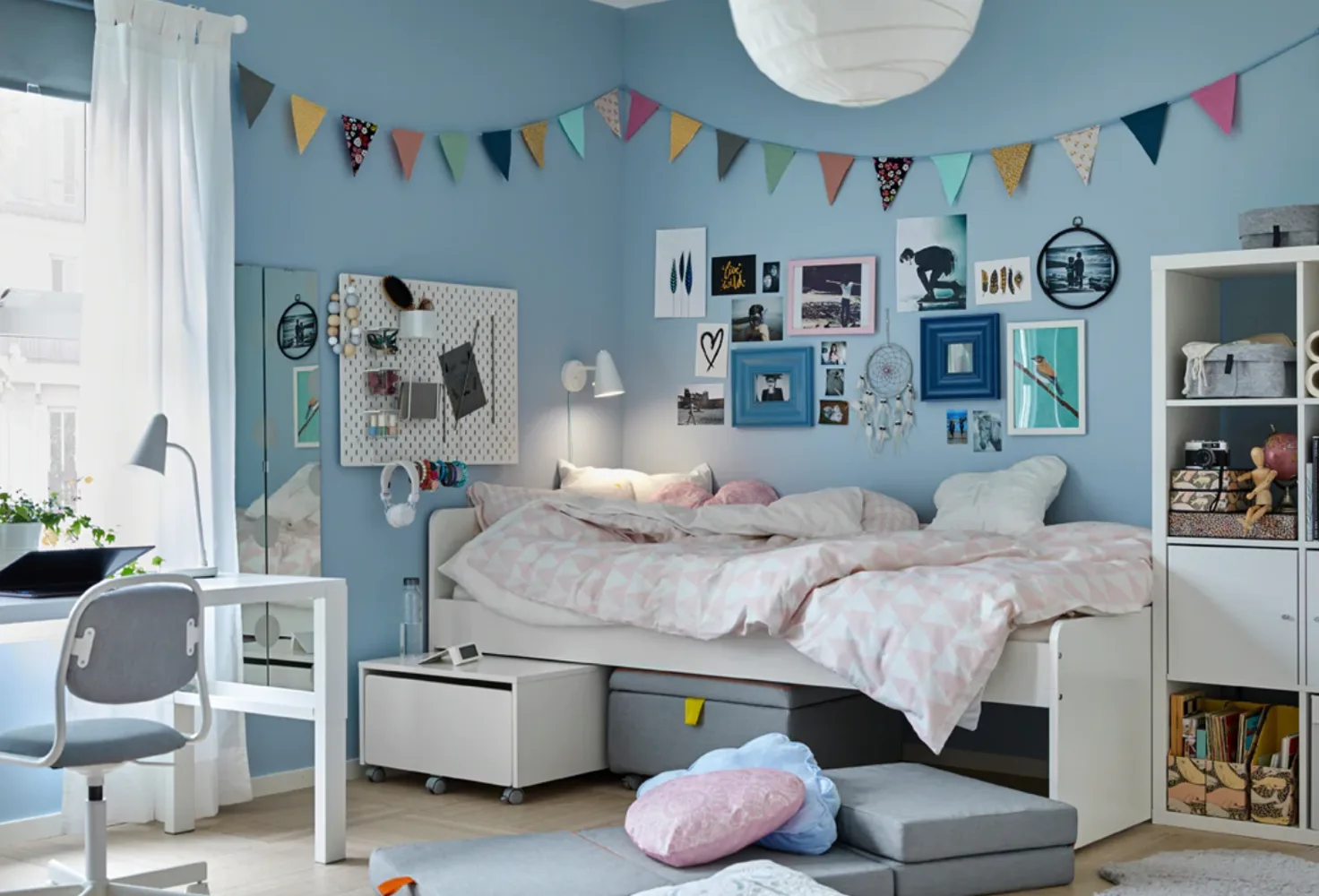 ikea girls room blue