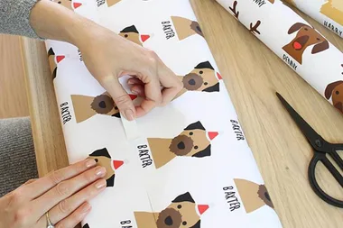 You can now buy personalised pet wrapping paper