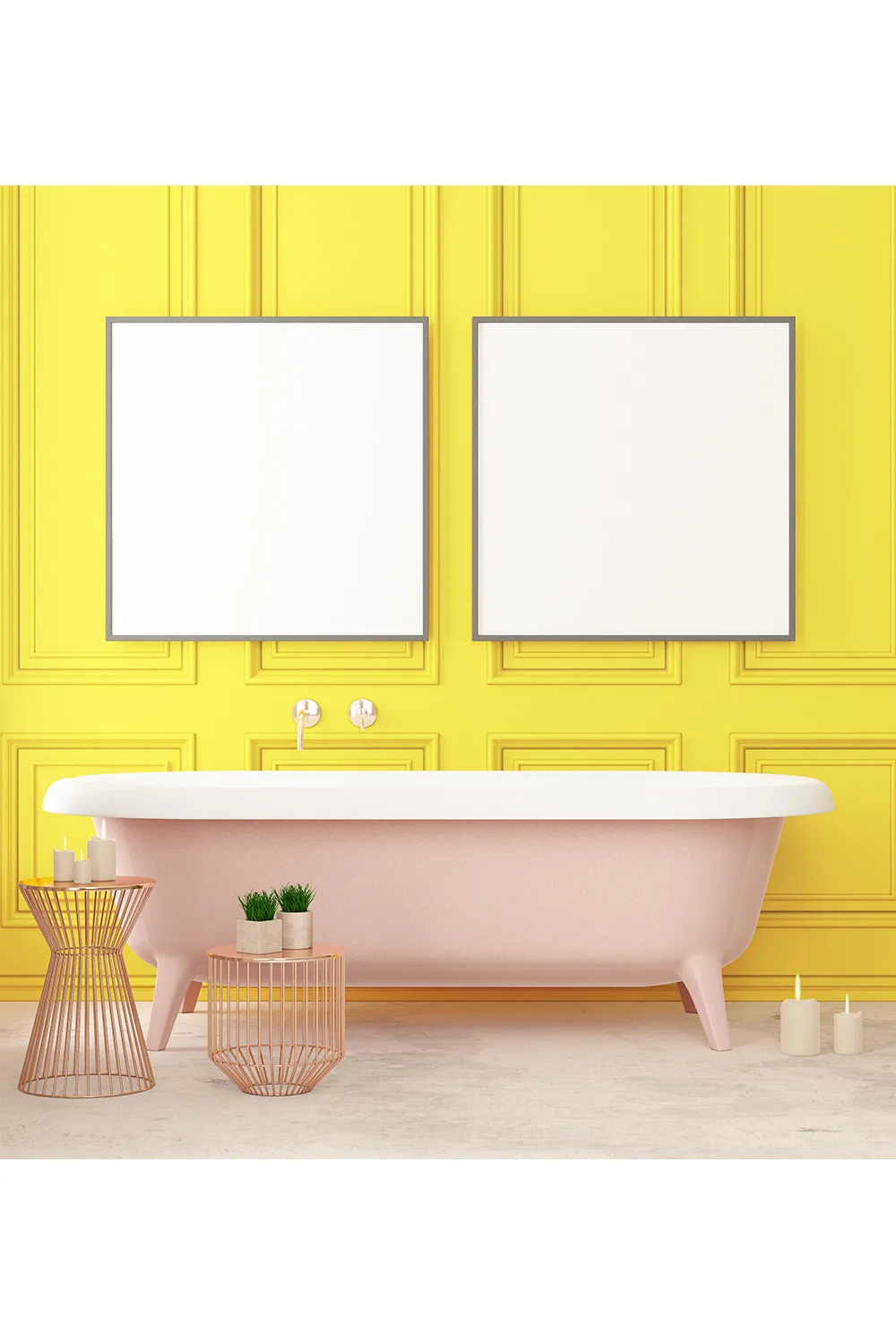 yellow bathroom