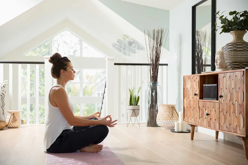 Woman meditating