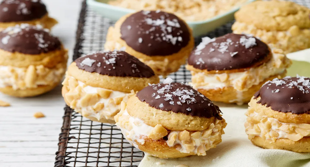 Peanut butter cookie ice-­cream sandwiches - Better Homes & Gardens Australia