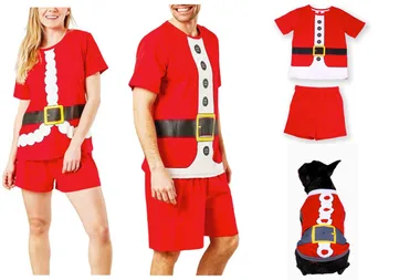 Big W matching Santa pjyamas for the family
