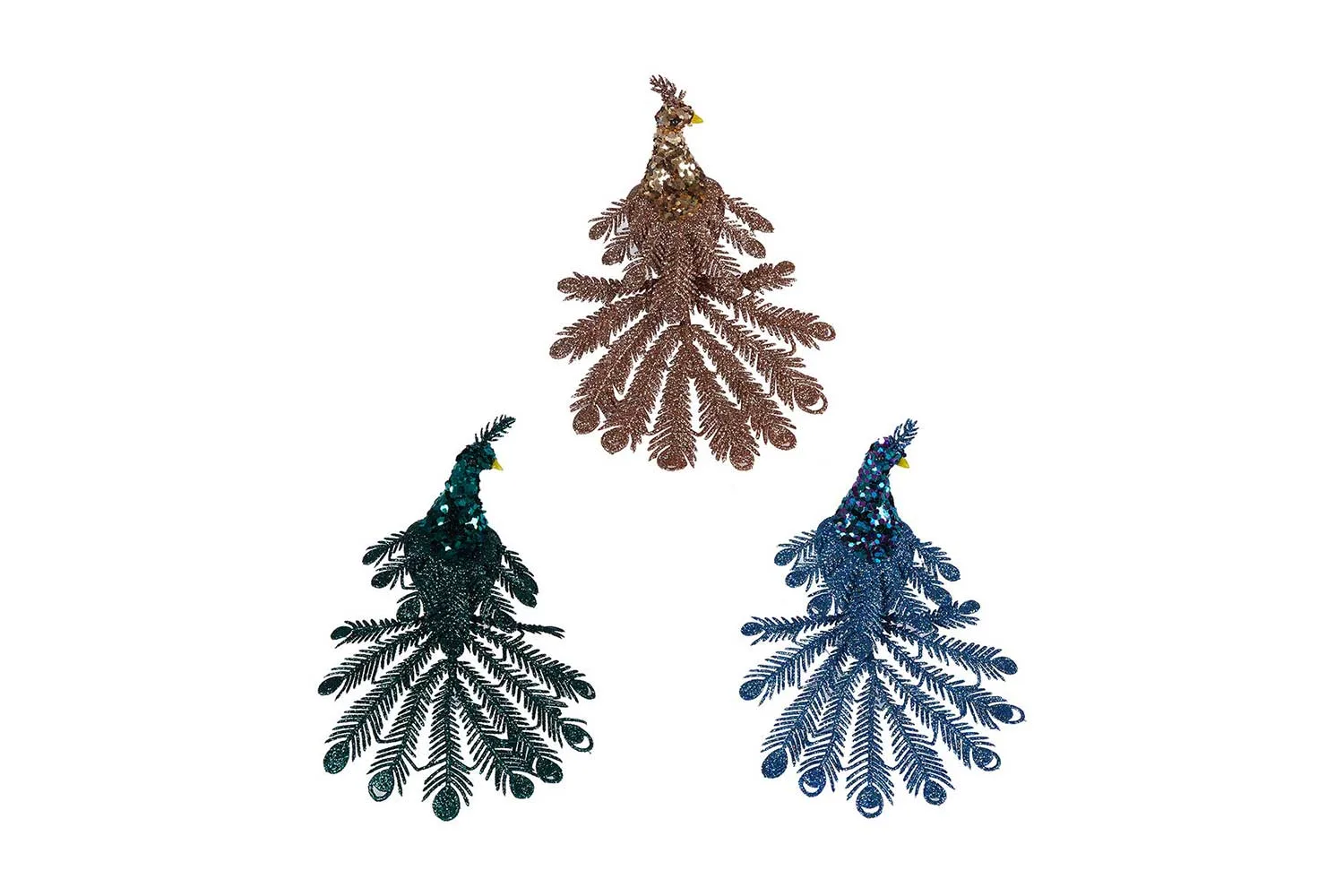 Kmart large glittered peacock clip