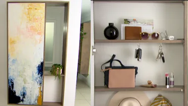 MAKEOVER HOUSE ENTRYWAY HIDDEN STORAGE