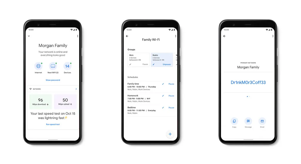 Google Nest Wifi Apps on the Pixel 4