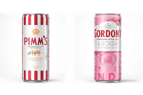 pimms and gordons gin can