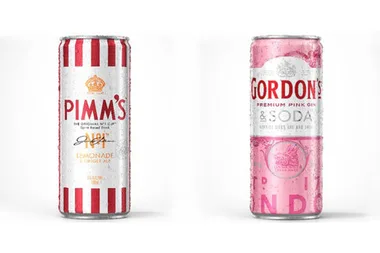 pimms and gordons gin can