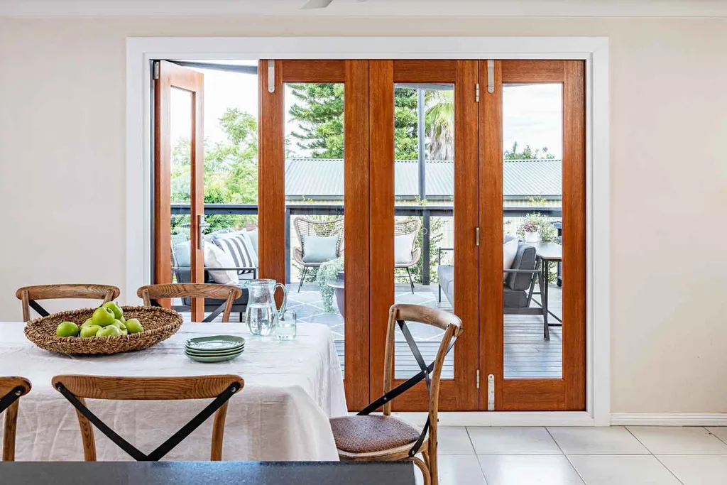 Dining room with bi-fold doors