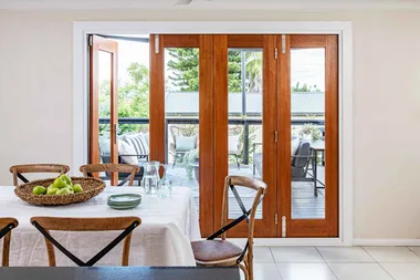 Dining room with bi-fold doors