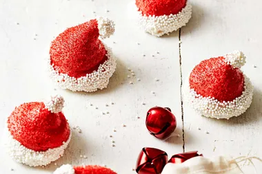 Meringue Santa hats