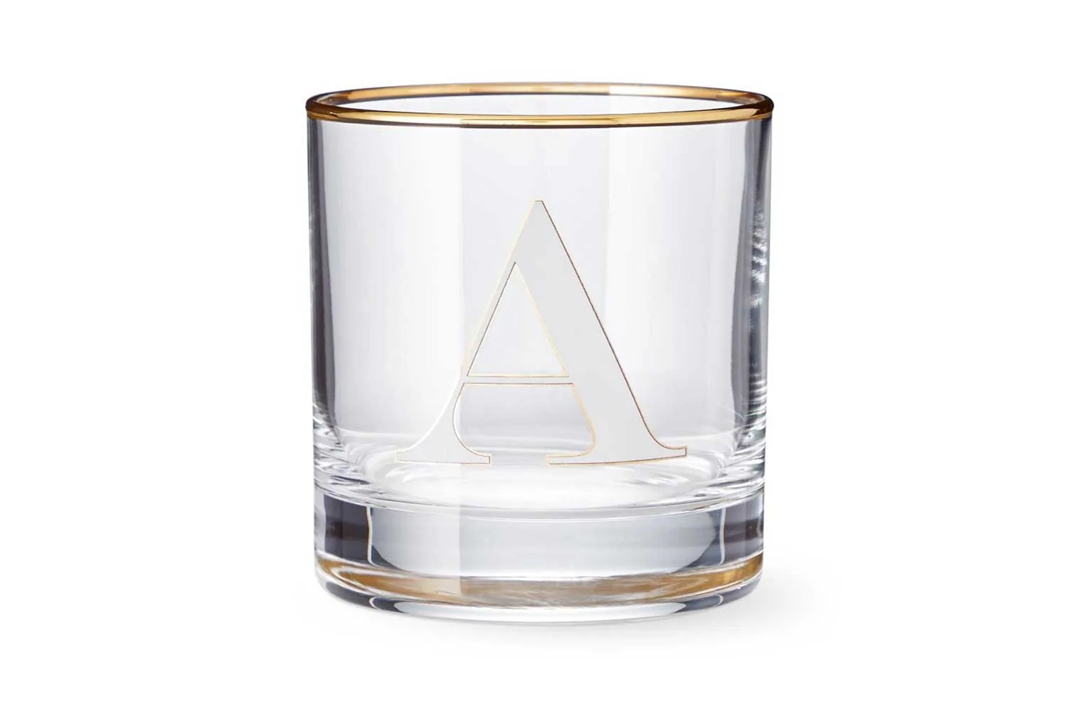 Monogram double old-fashioned glass