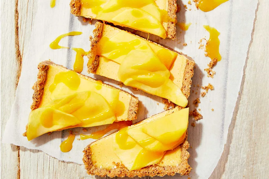 Easy mango and shortbread slice Recipe | Better Homes & Gardens Australia