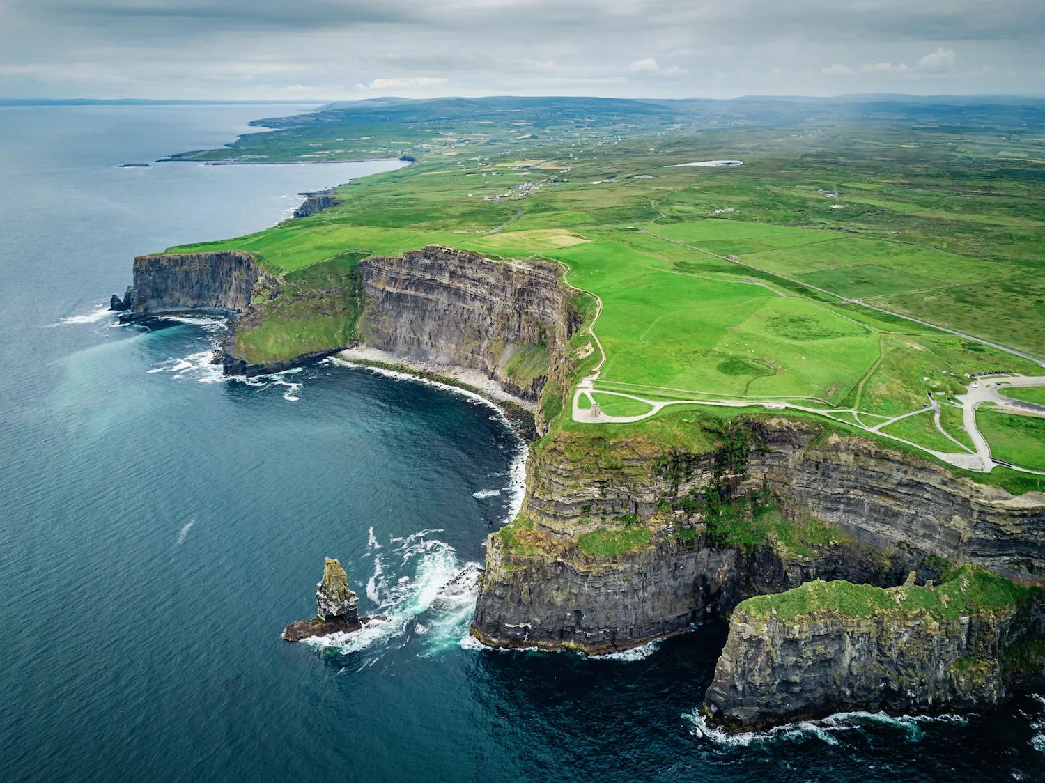 Discover the dramatic, 700-foot-high Cliffs of Moher for cinematic views of the mighty Atlantic