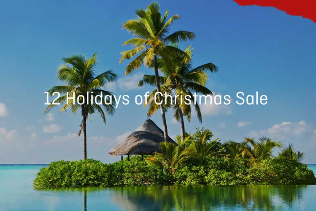 12 holidays of Christmas sale