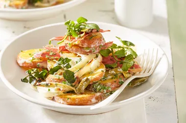 Creamy roast potato salad