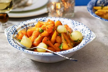 Carrots with ginger glaze