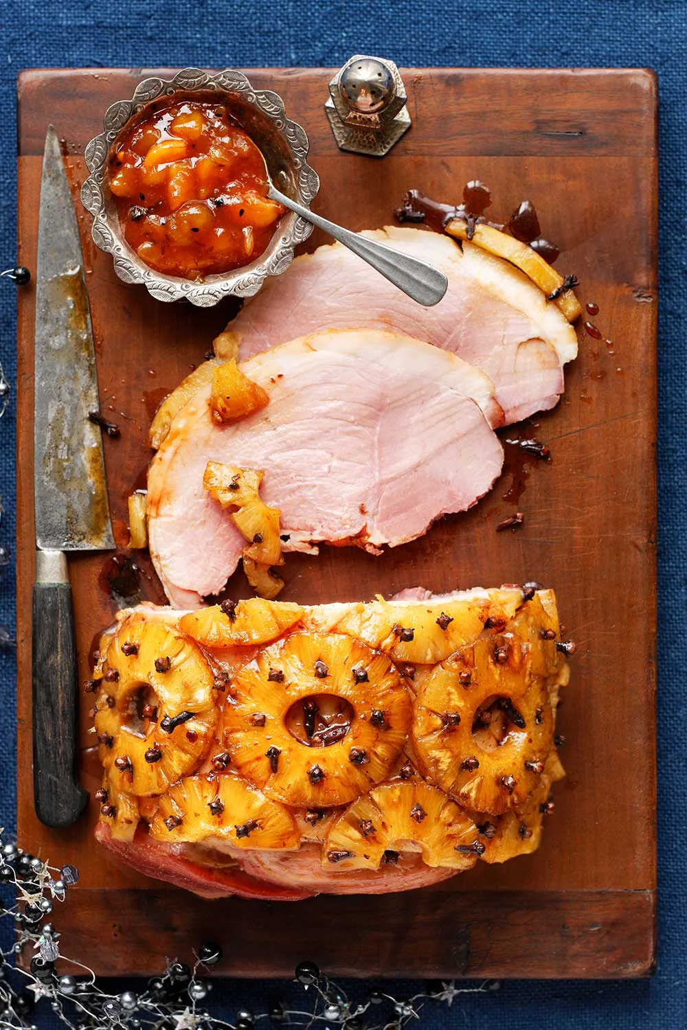 Pineapple chipotle glazed ham