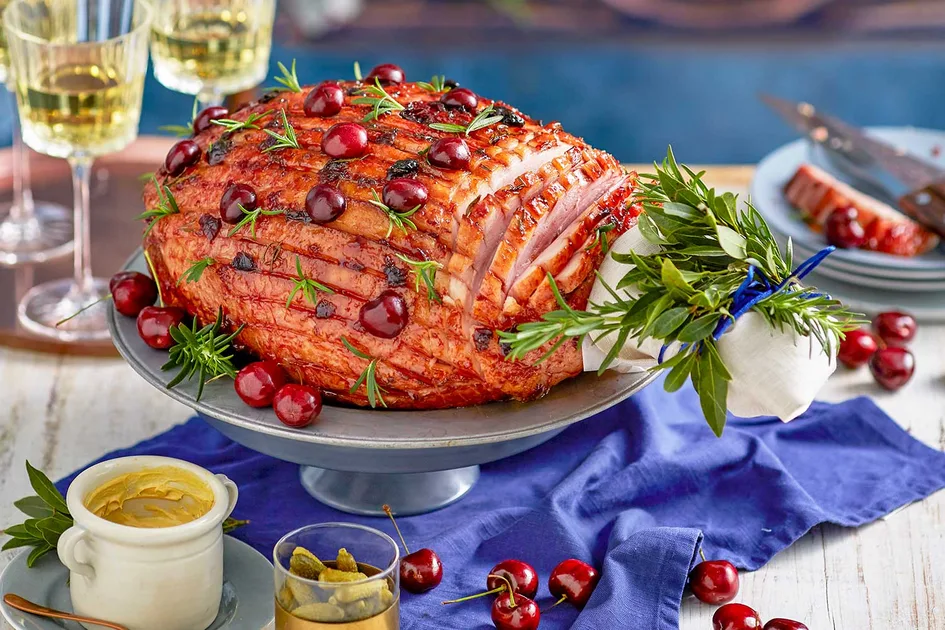 Cherry, spiced rum and rosemary glazed ham - Better Homes & Gardens Australia