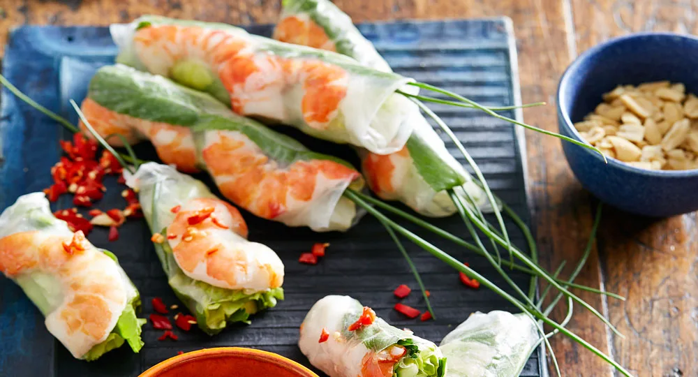 Prawn and herb rice paper rolls - Better Homes & Gardens Australia