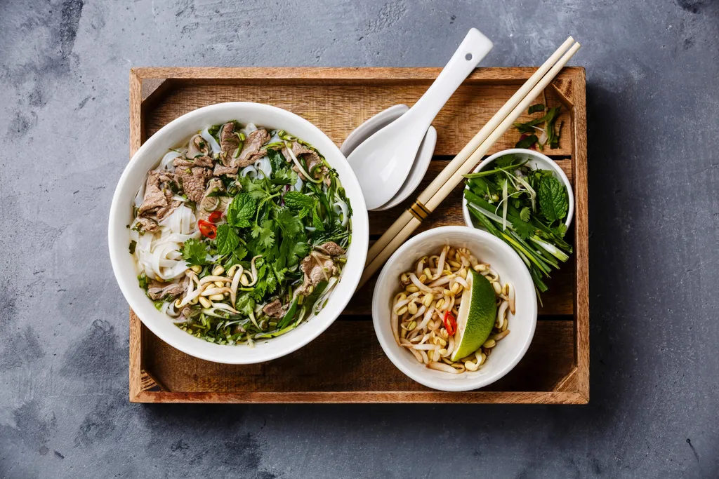 A bowl of the Vietnamese soup, Pho