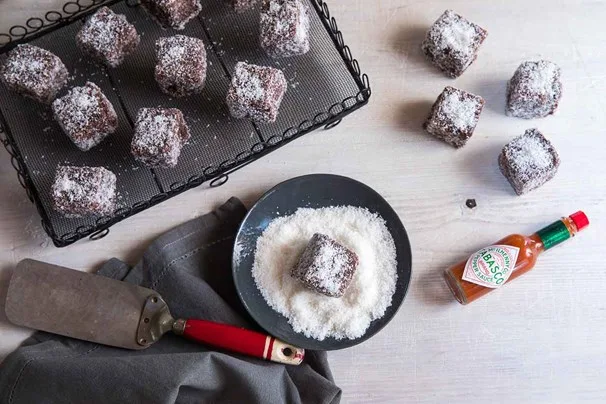 Tabasco lamingtons