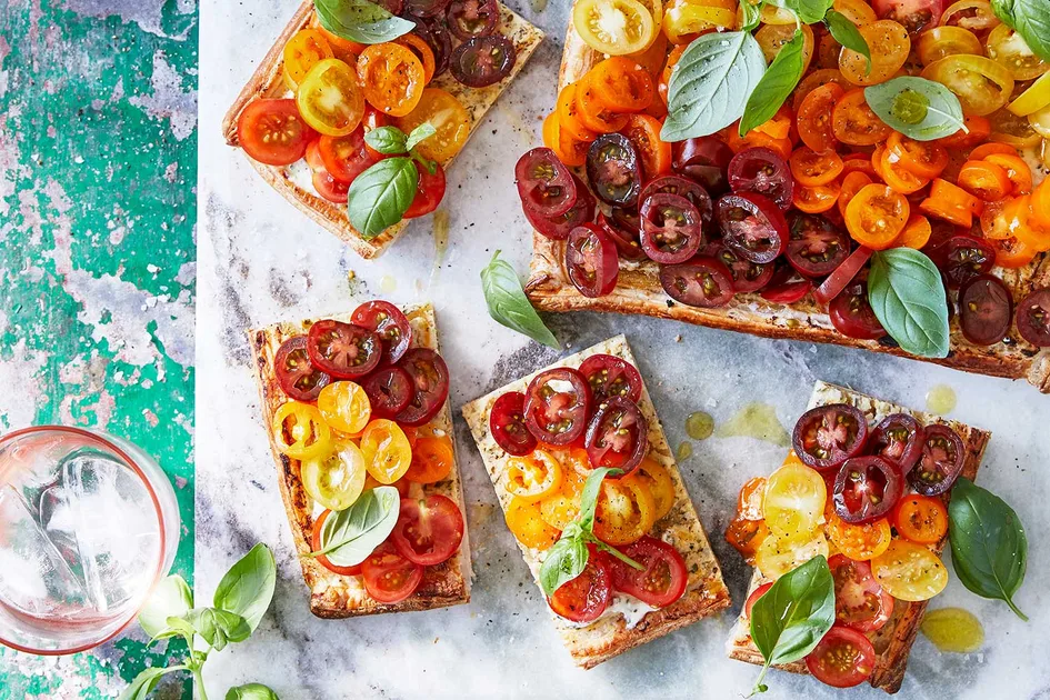 Baby tomato and herbed cheese tart recipe Recipe - Better Homes & Gardens Australia