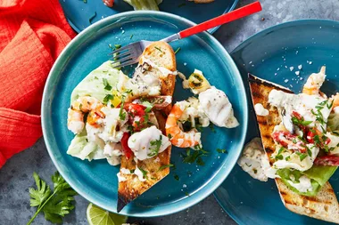 Clam-bake style fish with pickled garlic sauce