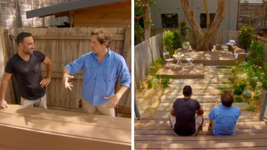 Adam and Charlie’s makeover a small backyard