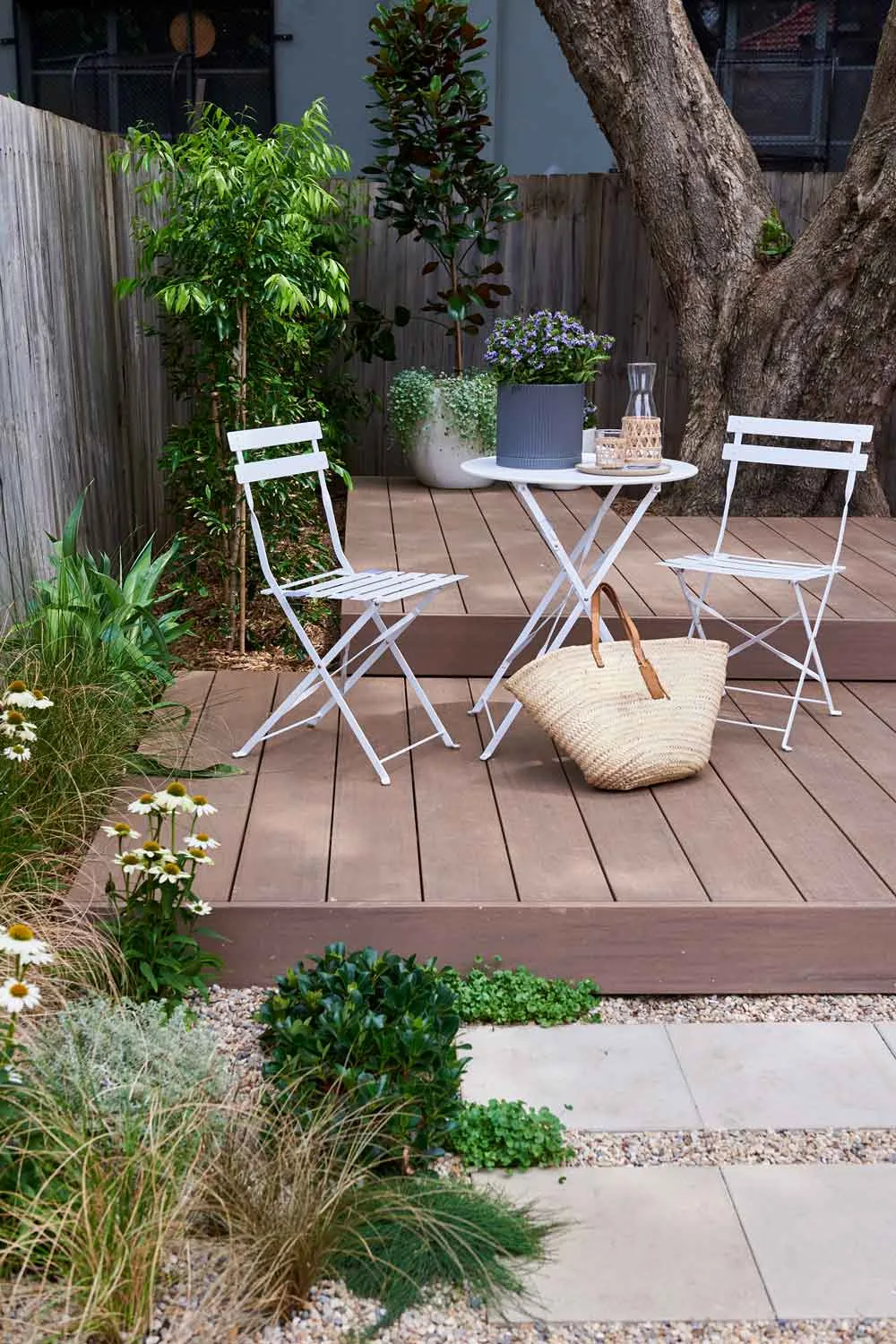 Deck with bistro setting